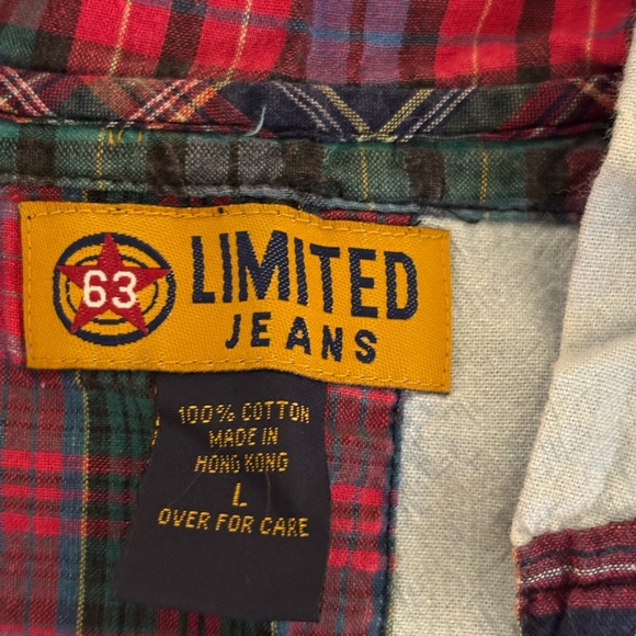 Limited Jeans Plaid Patchwork Hoodie - Picture 2 of 7